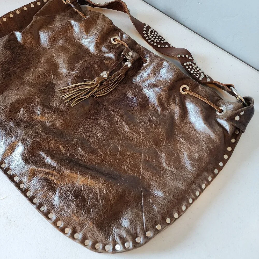 Vintage Large Leather Hobo "EUC" - Picture 12 of 16